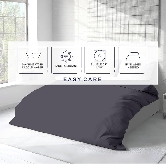 Kotton Culture 3 Pc Duvet Cover King Size Set-100% Egyptian Cotton 600 Thread - Image 6