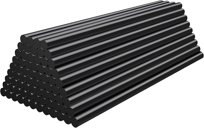 72 Pack Black Hot Glue Sticks Bulk, 0.27" Dia x 8" Long Black Glue Sticks by ENPOINT