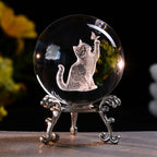 Cat Gifts for Women 3D Crystal Ball 60mm Cat Lover Themed Gift - Image 4