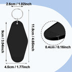 8PCS Motel Keychain Blank Hotel Key Tags Holder - Image 2