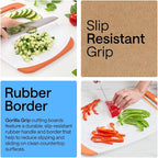 GORILLA GRIP BPA-Free Reversible Kitchen Cutting Board Set of 3 US Designed - Image 3