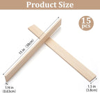 Wood Strips Slats for Wall, Wooden Sticks for Crafts 1/4" ×1.5" × 15", - Image 3