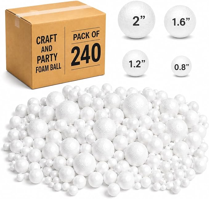 Evershine 240 Pack Craft Foam Ball by Evershine