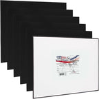 U.S. Art Supply 16 X 20 Inch Black Art Canvas Board Panels 6 Pack by USArtSupply