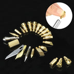 QWORK Pyrography Wood Burning Tips – 23Pcs Multifunctional Copper Crafting Set - Image 4
