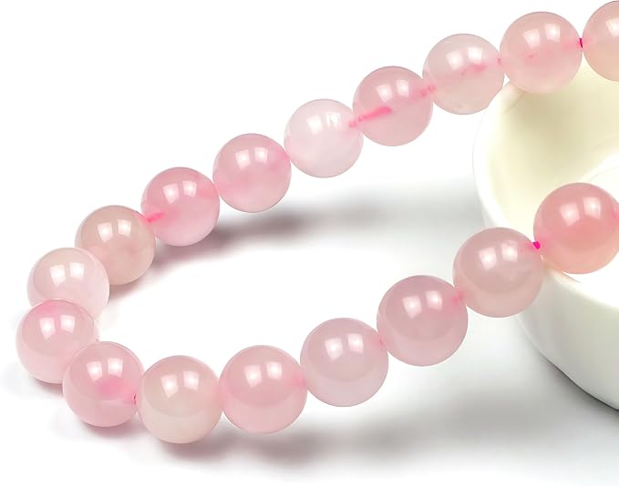 MJDCB 7A Pure Natural Rose Quartz Beads Round Loose Beads - Image 2