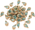 FASHEWELRY 50Pcs Faceted Transparent Glass Teardrop Pendants Crystal Glass by FASHEWELRY