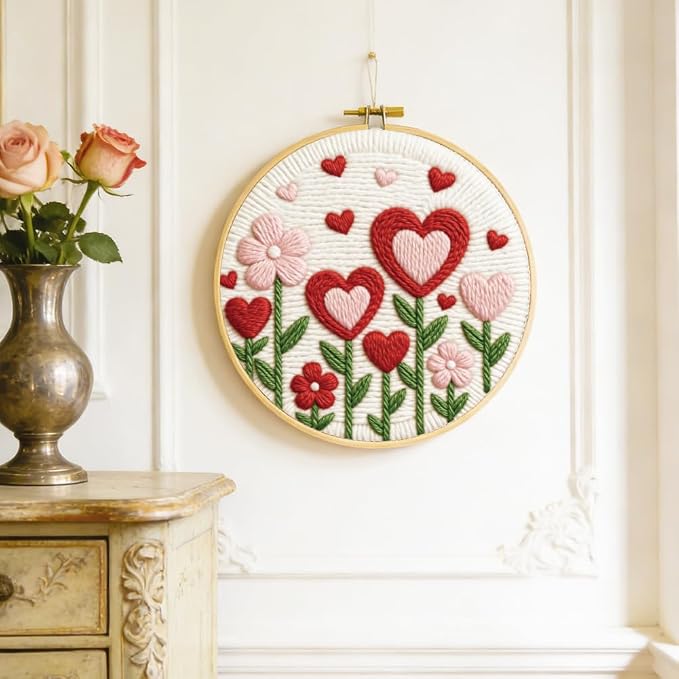 INFUNLY Heart Flower Punch Needle Kit - Image 7