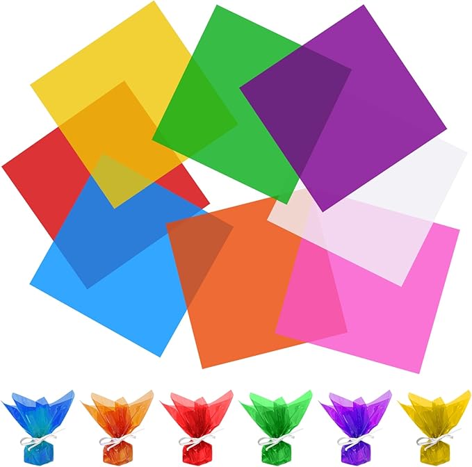CdbC Colored Cellophane Sheets Colored Cellophane Transparent Gift Packaging 120 by Unknown