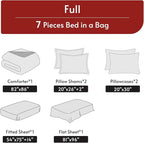 MUXHOMO 7 Pieces Full Comforter Set, Reversible Bed in a Bag Full Size - Image 5
