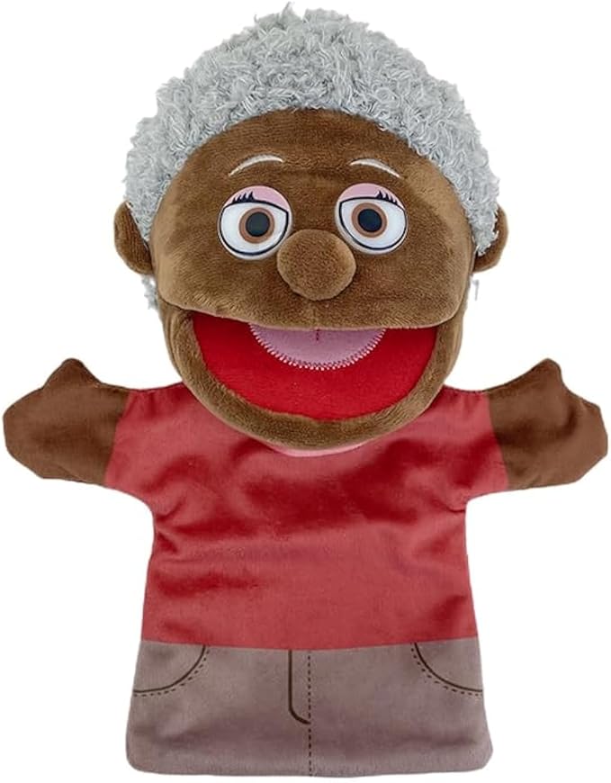 Family Hand Puppets for Kids, Includes Grandpa, Son by LOMTRATS