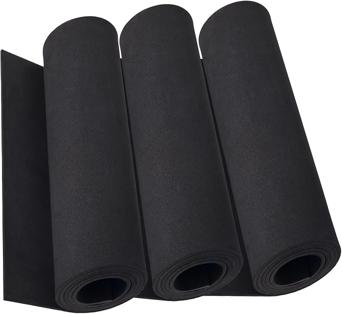 3-Pack 4mm Black Foam Sheet, 13.9" x 59" EVA Foam Roll Premium eva Craft Foam by MEARCOOH