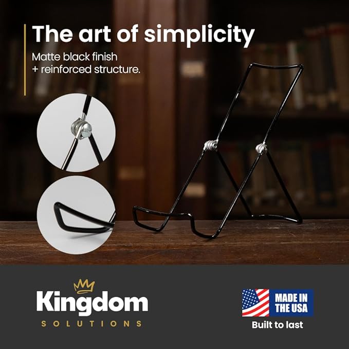 KINGDOM SOLUTIONS MADE IN USA 36-Pack Adjustable Black Metal Easels - Image 6