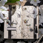 120pcs White Flower Scrapbook Stickers Pack, Vintage Roses Lilies Daisies - Image 5