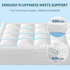 YUGYVOB Twin XL Mattress Topper Extra Thick, and Breathable Mattress Pad 8-21" - Image 4