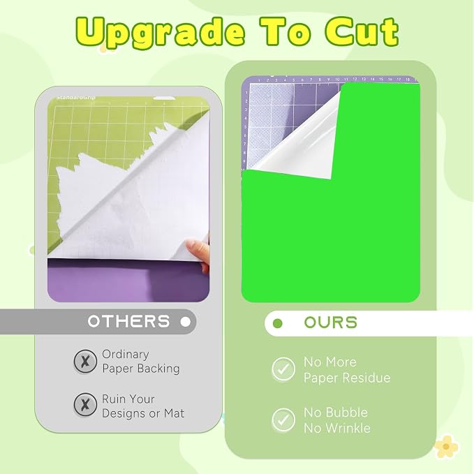 Tintnut Green Permanent Vinyl 18 Sheets 12''x10'' Solid Color Adhesive Viny | - Image 7