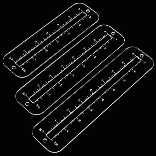PH PandaHall 6pcs 3 Sizes Zipper Making Templates by PHPandaHall