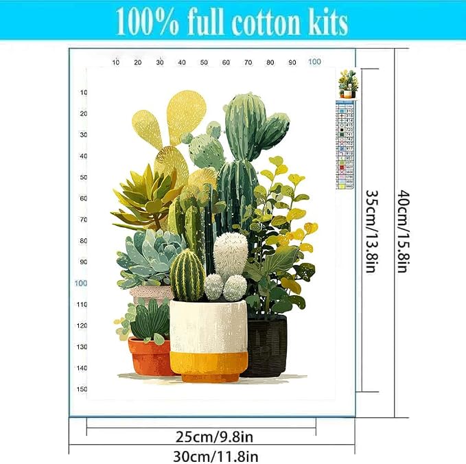 Wolf Stamped Cross Stitch Kits for Beginners Adults, Animal Dimensions - Image 2
