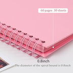 RECUTMS 8x8 Scrapbook DIY Photo Album 60 Pages Kraft Paper Memory Book Pink | - Image 4