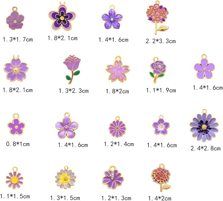 Bulk Gold Enamel Charms for Jewelry Making, Colorful Metal Charms Pendant for - Image 5
