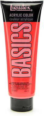 Liquitex BASICS Acrylic Paint, 250ml Tube, Cadmium Red Medium Hue - Image 4