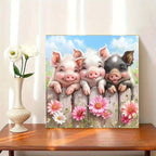 Pig Flower Diamond Art Kits For Adults, 5D Diamond Painting Kits for Beginner - Image 4