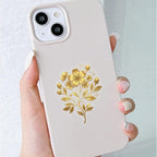 50PCS Gold Foil Floral Stickers, Metallic Botanical Decals, Waterproof PET - Image 7