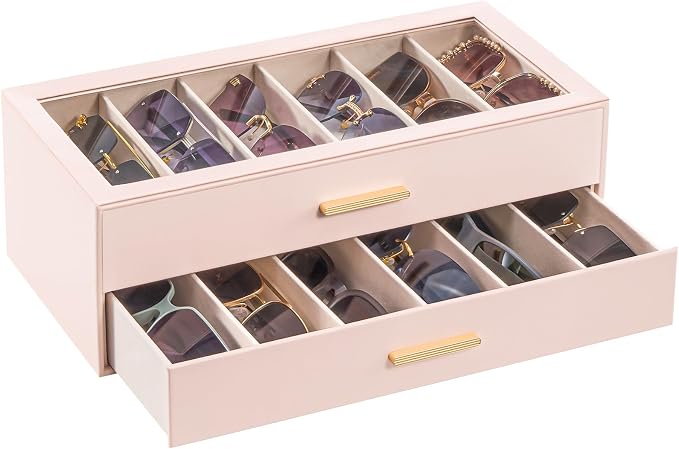 Lolalet Sunglasses Storage Box for Women, Eyewear Eye Glass Organizer by Lolalet
