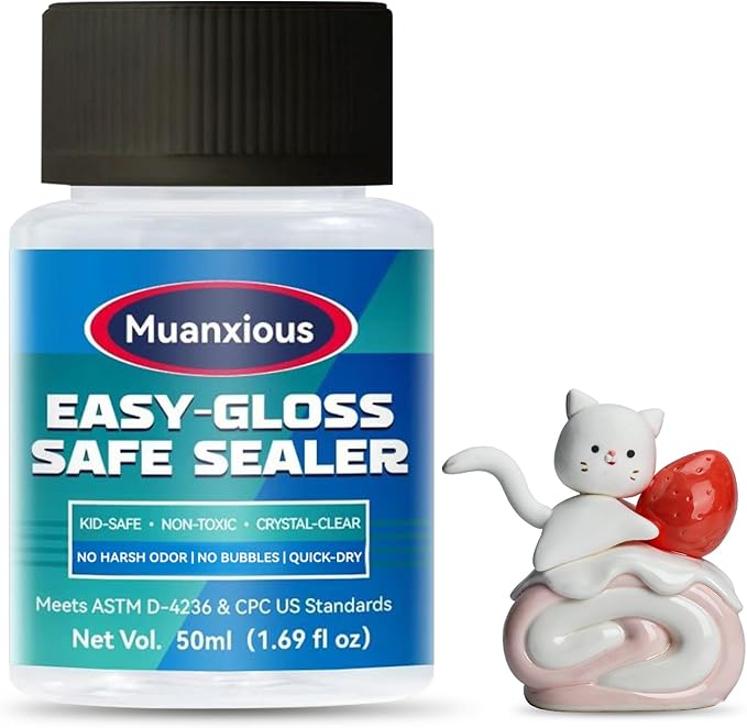 Muanxious Air Dry Clay Glaze — No-Tack High Gloss Waterproof Clear Varnish & by Unknown