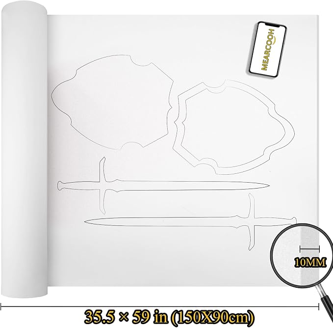 MEARCOOH EVA Foam Cosplay White 10mm Thick Large 35.5" x 59" Sheet Premium High - Image 2