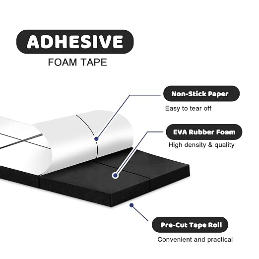 330 PCS Double Sided Foam Tape Pre Cut 1/2 X 2/5 Inch Small Adhesive Foam - Image 4