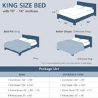CozyLux King Size Comforter Set Beige, 7 Pieces Bed in a Bag, All Season - Image 6