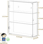 NIUBEE Acrylic Display Case, Wall Mounted or Desktop Dustproof Display Cabinet - Image 4