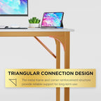 PayLessHere | 39 Inch Computer Desk | White Gold | Office Desk - Image 6
