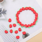 100pcs Strawberry Polymer Clay Spacer Beads - Image 4