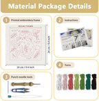 Doodlream Cat Leaf DIY Punch Needle Embroidery Kit - Image 2