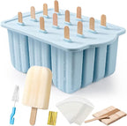 Popsicles Molds, MEETRUE 12 Pieces Silicone Popsicle Molds Easy-Release by MEETRUE