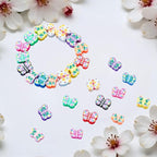 100pcs Colorful Butterfly Polymer Clay 10mm Spacer Beads - Image 4