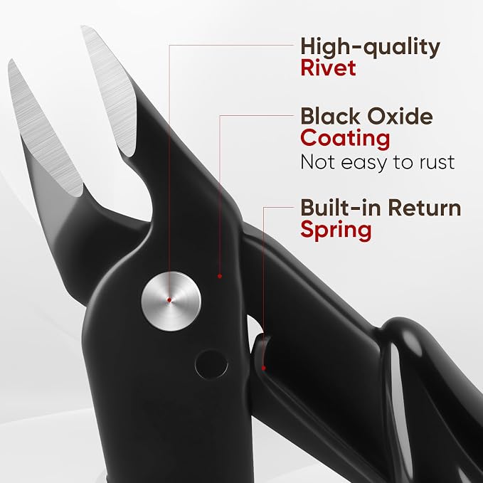 5 Inch Flush Cutters, 5 Pack Micro Wire Cutters, Sharp Zip Tie Cutter, - Image 4
