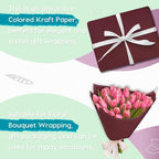 PerkHomy Wine Red Kraft Paper Roll 17.5" x 960" - Image 4