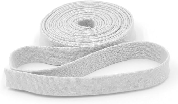 Lakesstory Double Fold Bias Tape White Quilt Binding Tape 7/8 Inch 3 Yards by Lakesstory