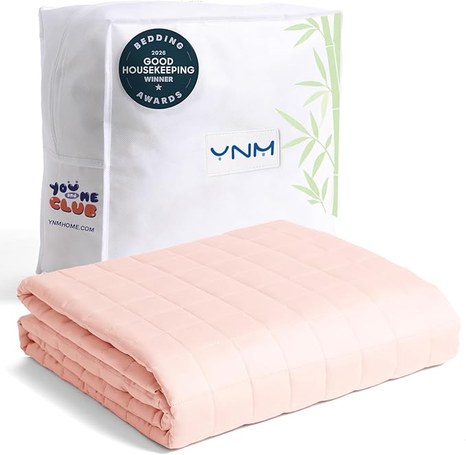 YnM Cooling Weighted Blanket for Adults, 12lbs Heavy Bed Throw for One Person by YNM