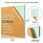 Translucent Acrylic Sheet 1/8 Thick - Image 2