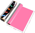 RENLITONG Glossy Pink HTV Vinyl 12" x 35ft Roll - Image 2