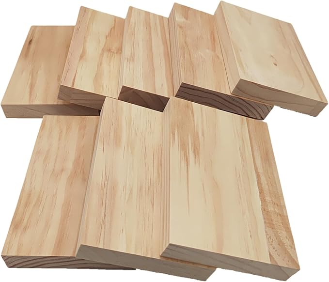 8PCS Rectangle Wood Boards Unfinished Wood Blocks - Image 4