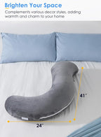 QUEEN ROSE Body Pillow for Side Sleepers, Soft Comfort S Shaped Hug Pillow for - Image 4