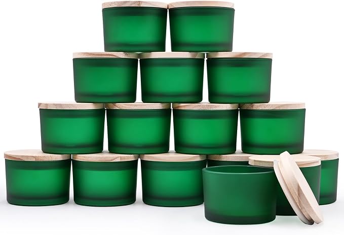 SHOWIN Thick Candle Jars for Making Candles 16 Pcs, 4 OZ Empty Jars by Showin