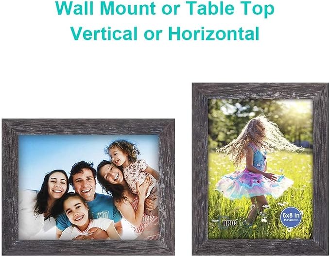 RPJC 6x8 inch Picture Frame Made of Solid Wood and High Definition Glass - Image 5