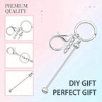 14 Pcs DIY Beadable Keychains Bars Bulk Blank Beaded Metal Keychain - Image 4