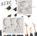 Sakolla Graduation Fondant Molds Silicone Doctoral Cap Diploma Chocolate Candy - Image 2